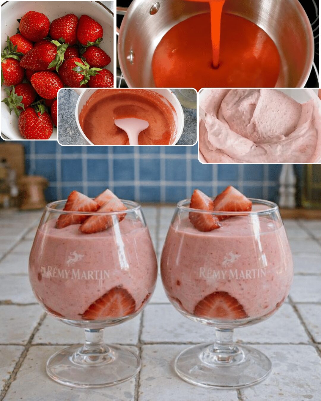Mousse légère aux fraises