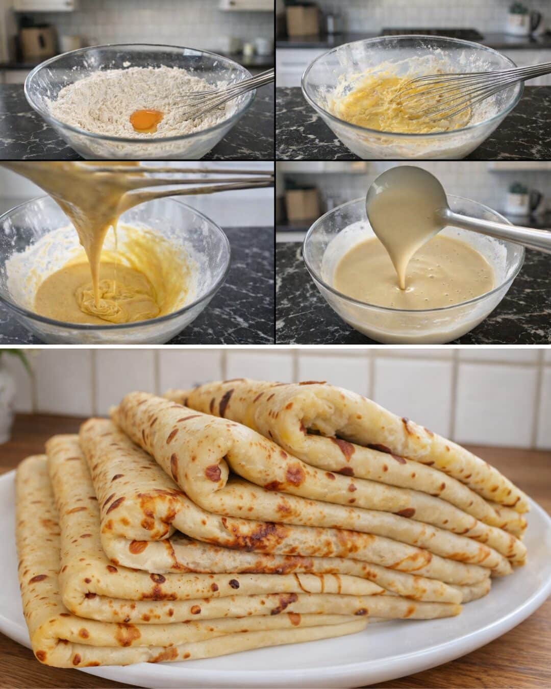 Crêpes au Yaourt Sans Lait