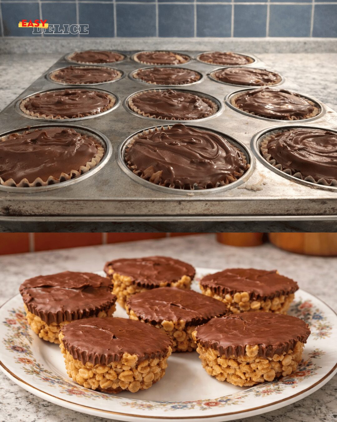 Boules de Beurre de Cacahuète au Chocolat et aux Rice Krispies