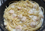 Spaghetti à l'Ail et aux Crevettes