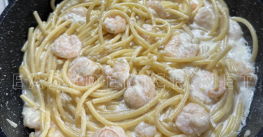 Spaghetti à l'Ail et aux Crevettes