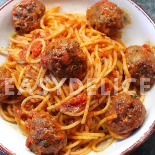 Recette de Spaghetti Boulettes de Bœuf à la Sauce Tomate Facile et Rapide