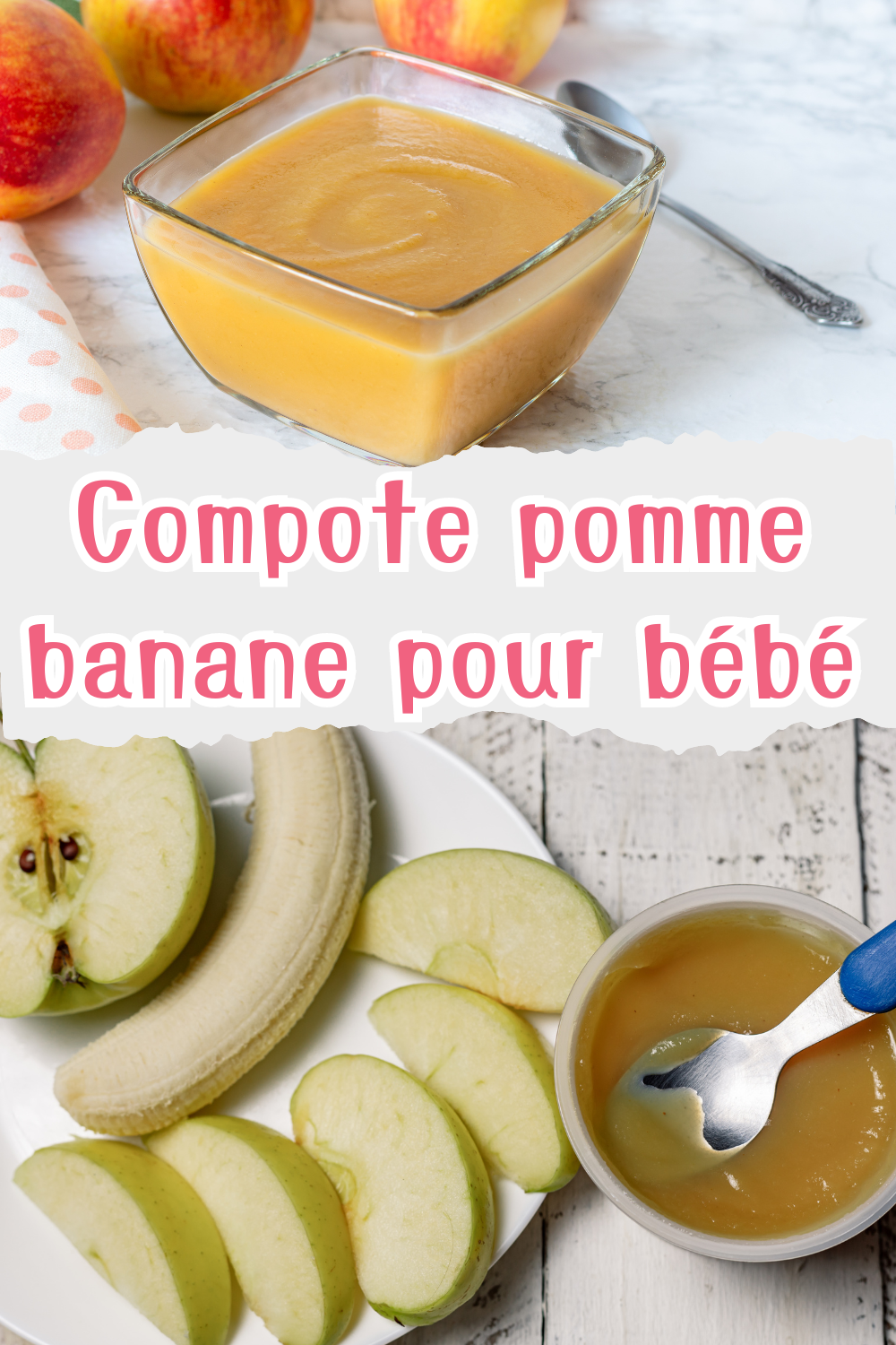 Compote pomme banane pour bébé