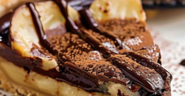 Recette marmiton Facile de Tarte Chocolat-Poires