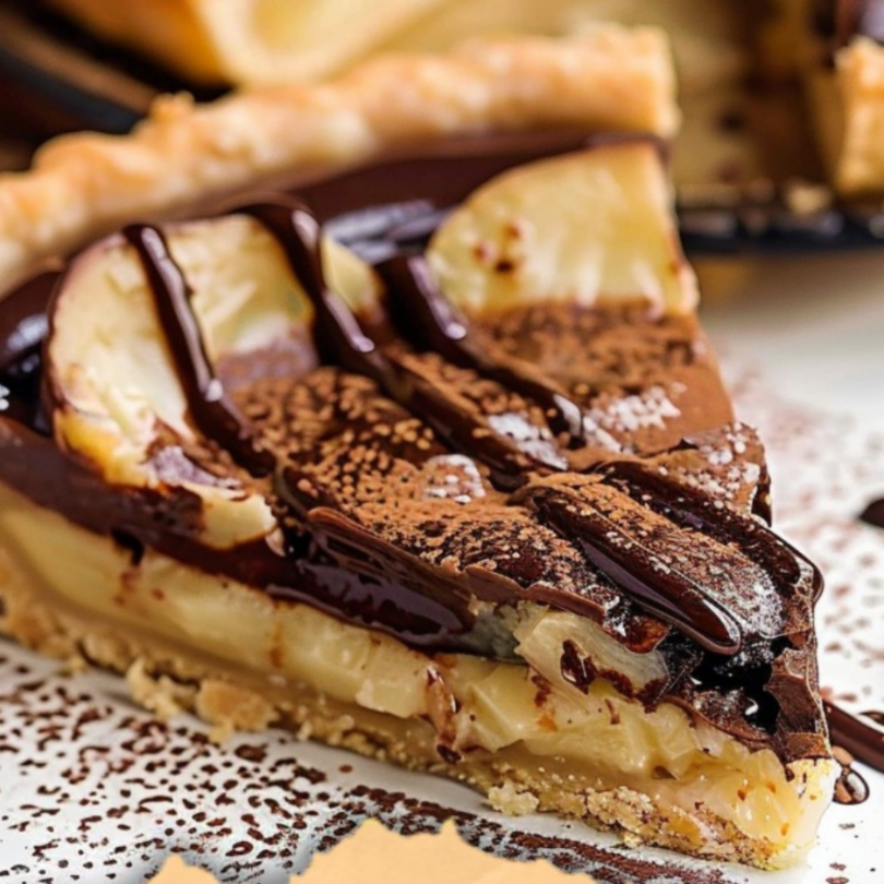 Recette marmiton Facile de Tarte Chocolat-Poires