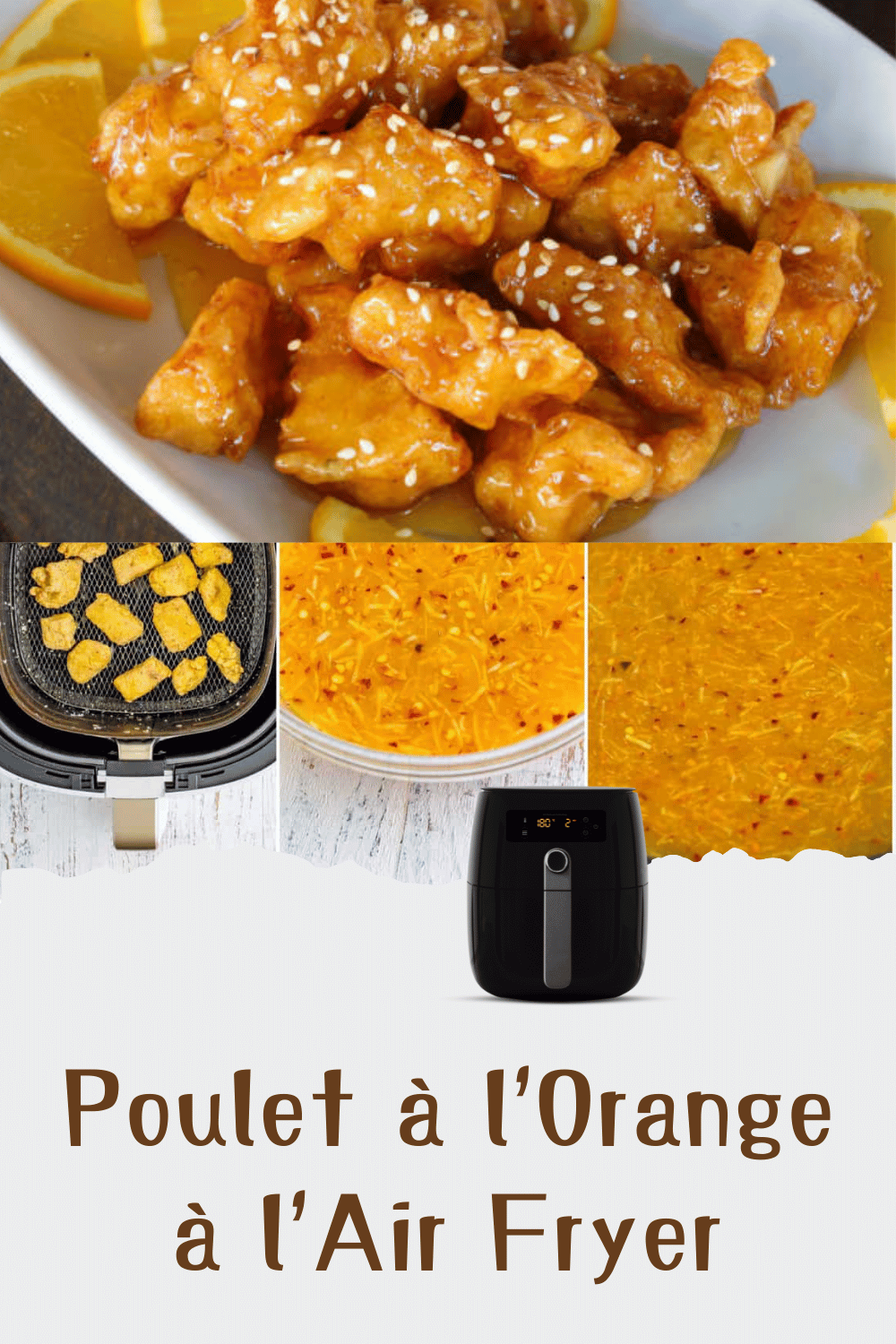 Poulet à l'Orange à l'Air Fryer