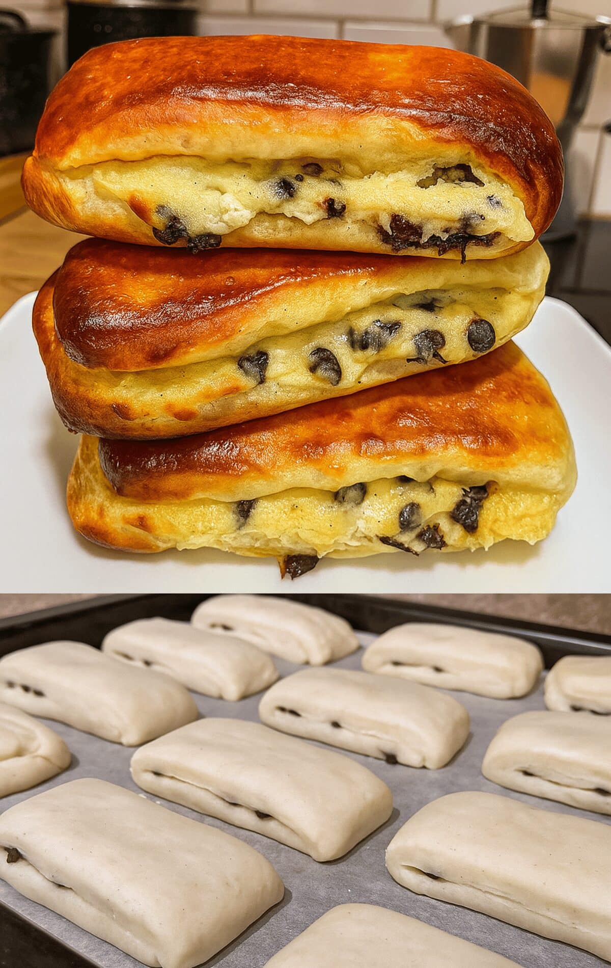  Brioches Suisses aux Pépites de Chocolat 