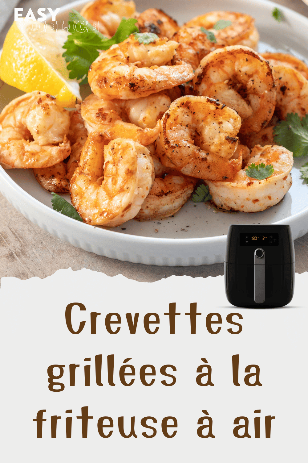 Crevettes grillées à l’espagnole à la friteuse à air
