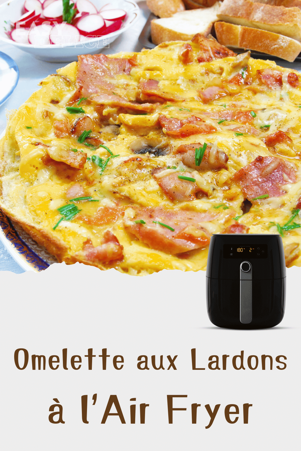 Omelette aux Lardons à l'Air Fryer