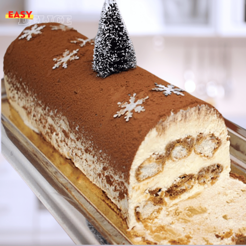 Bûche de Noël façon tiramisu