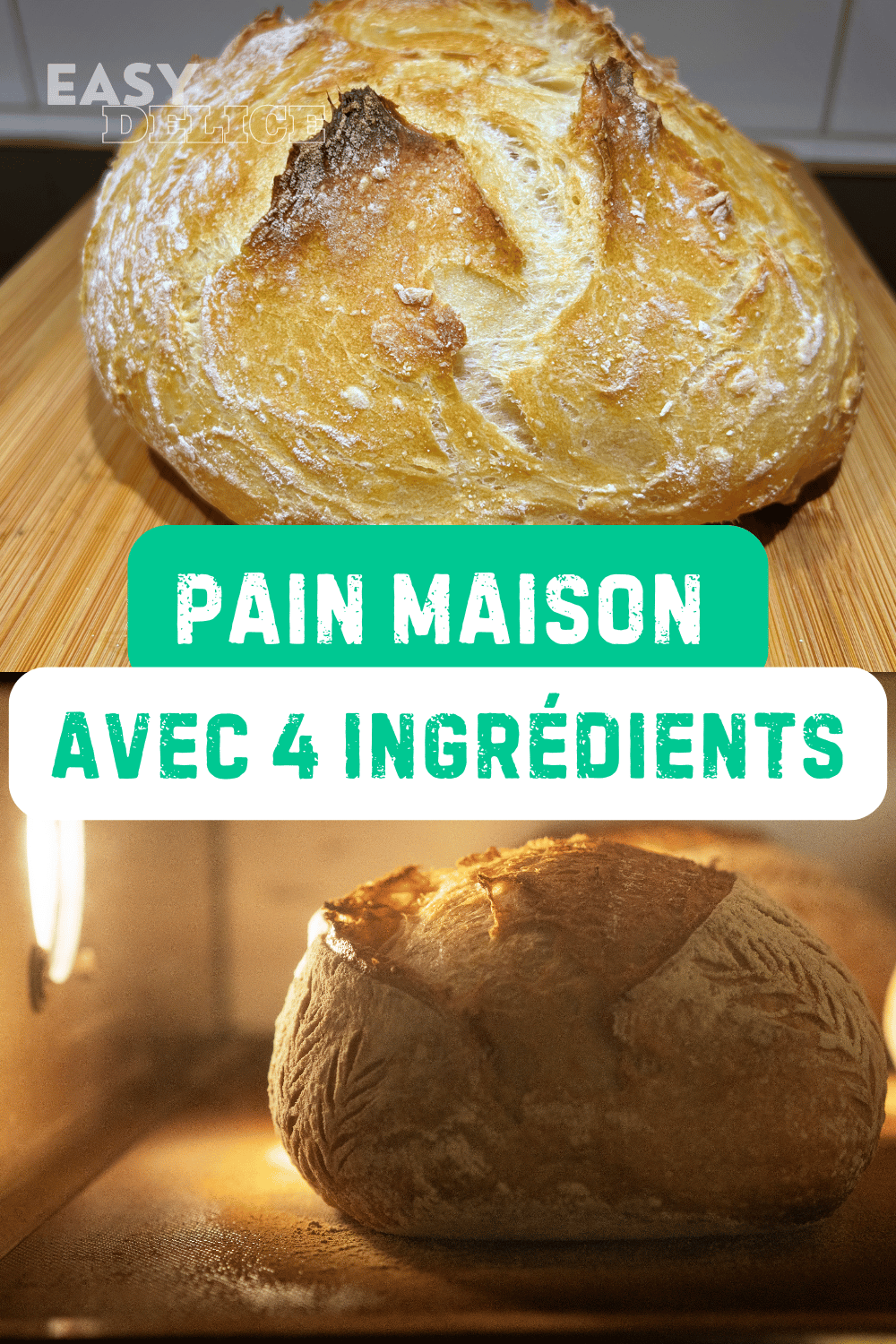 Pain Maison Facile avec 4 Ingrédients