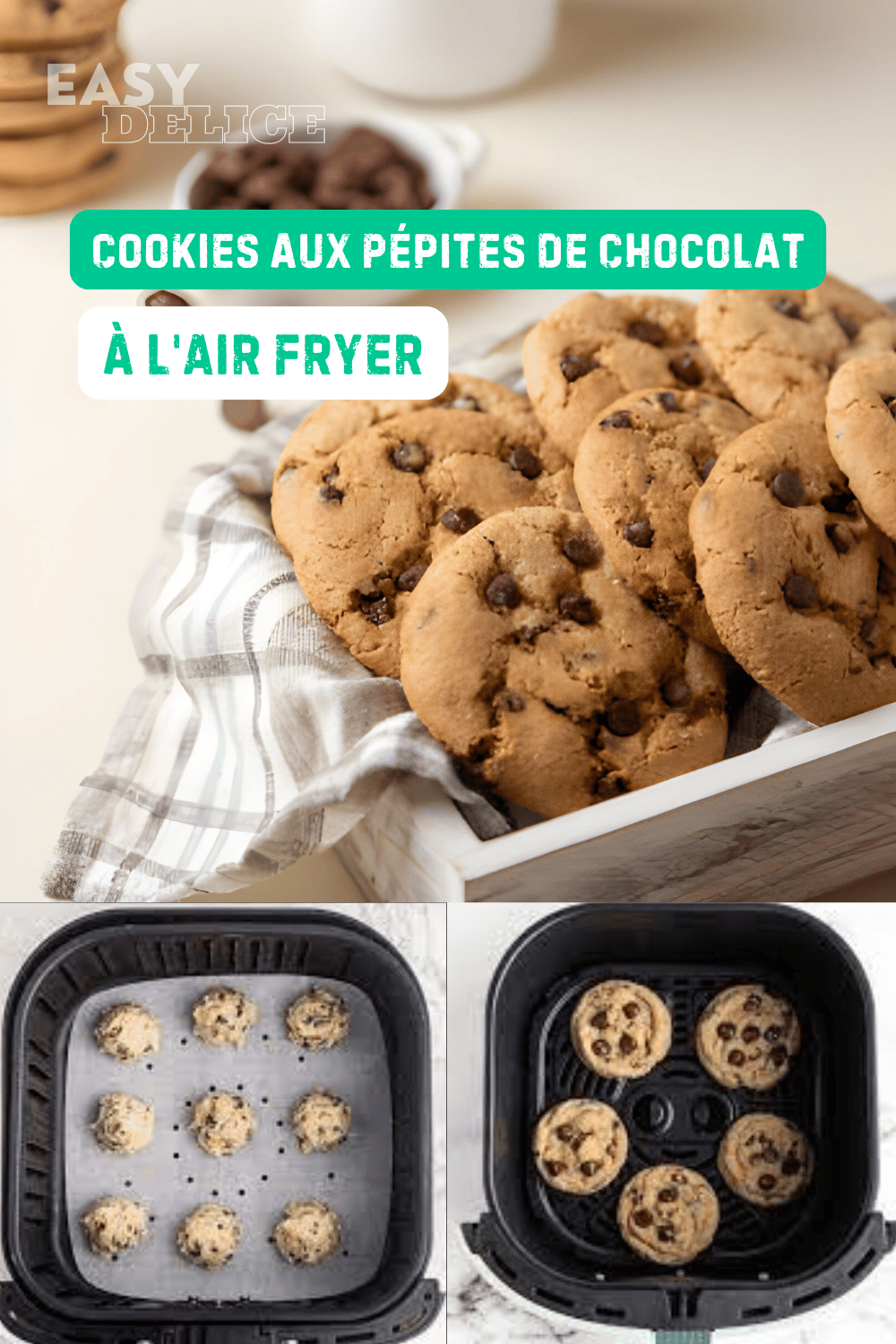 Cookies aux Pépites de Chocolat à l'Air Fryer