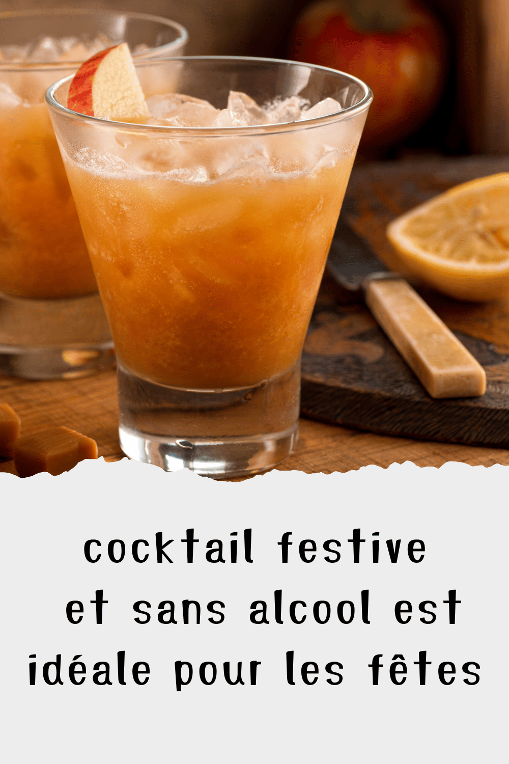 cocktail festive et sans alcool est idéale pour les fêtes