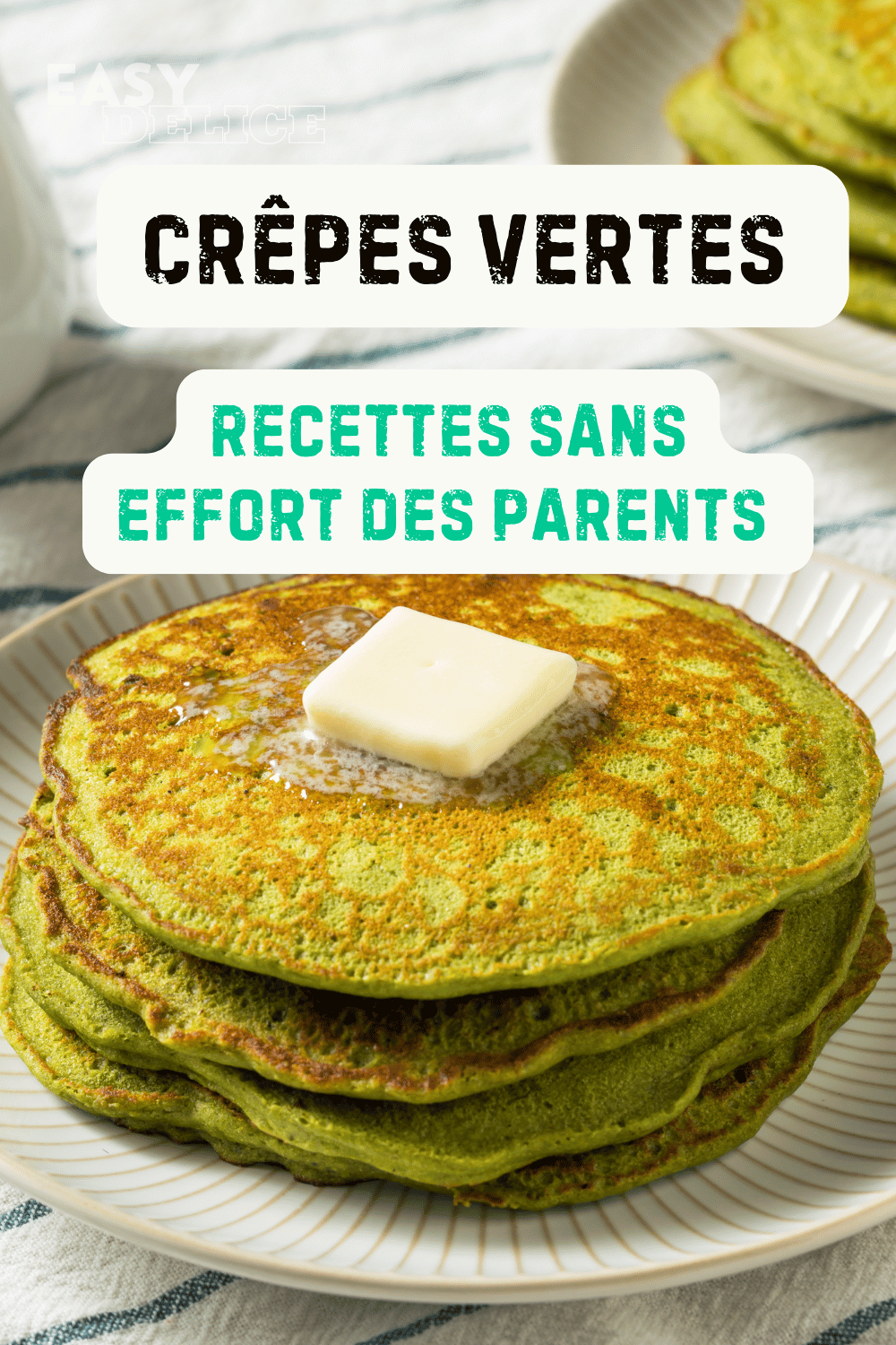 Crêpes Vertes Jambon, Œuf et Fromage