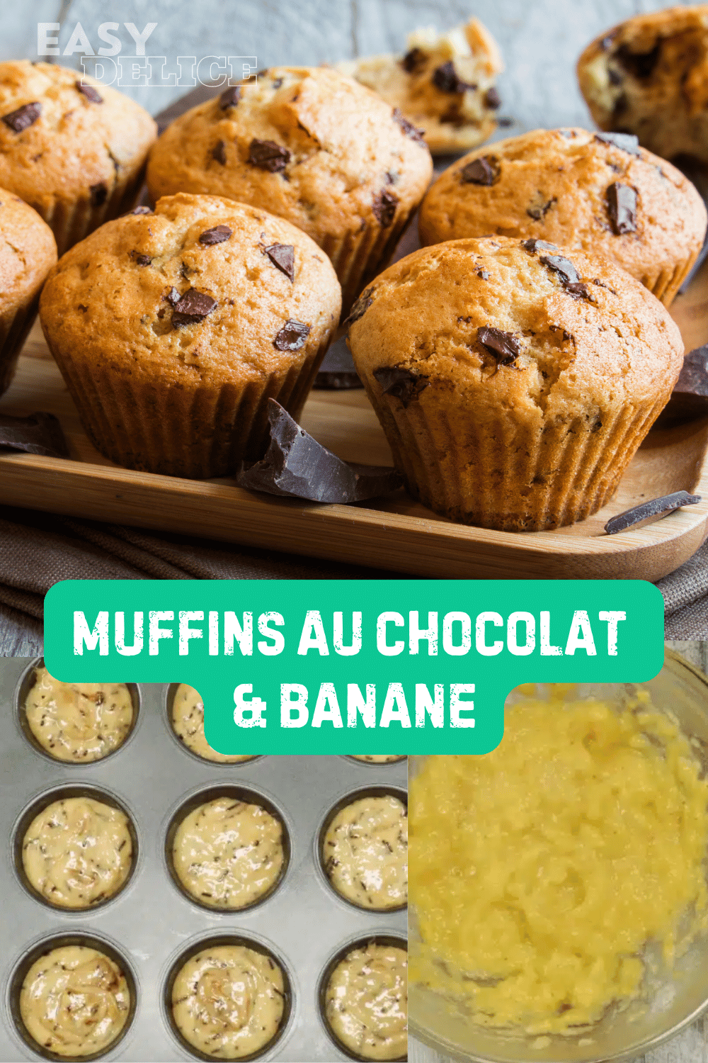 Recette de Muffins Gourmands au Chocolat et à la Banane