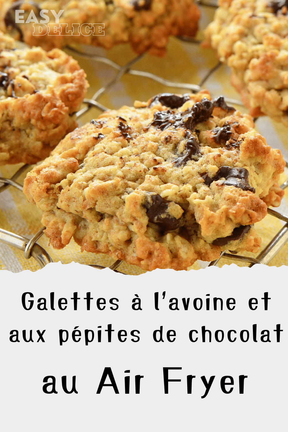 Galettes à l'Avoine et aux Pépites de Chocolat à la Friteuse à Air Chaud (Air Fryer)