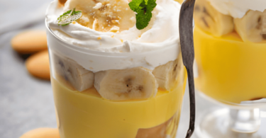 Dessert à la Banane avec Gaufrettes