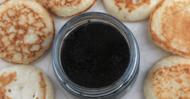 Blinis au potiron et lait fermenté