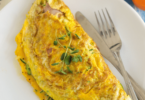 Omelette jambon-fromage