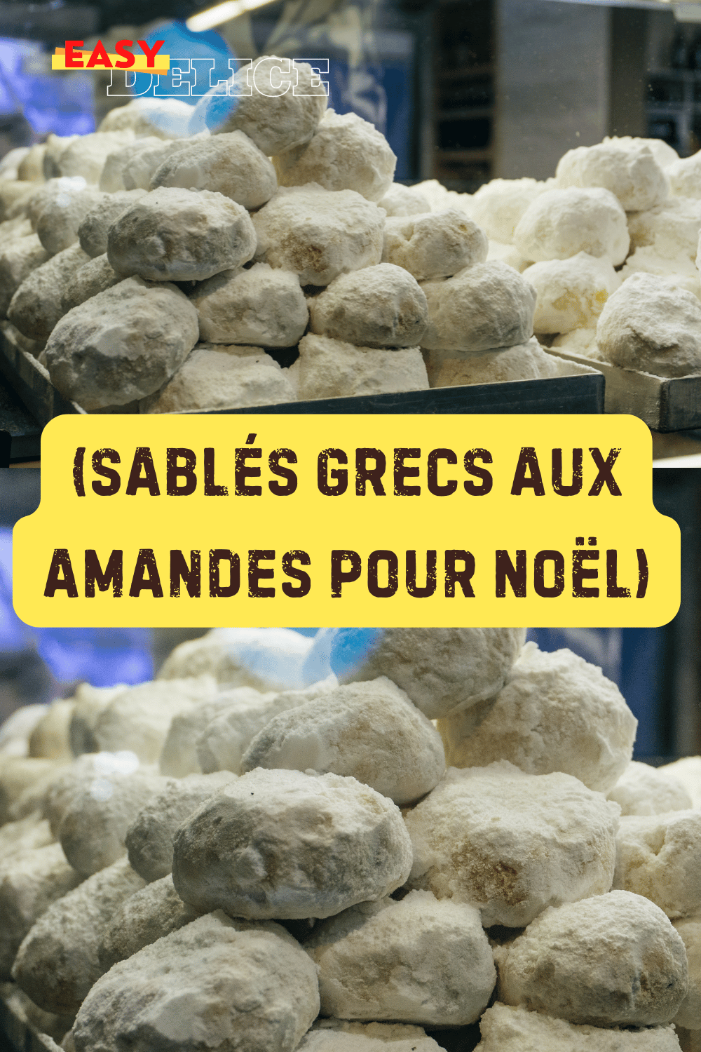 Kourabiedes (sablés grecs aux amandes pour Noël)
