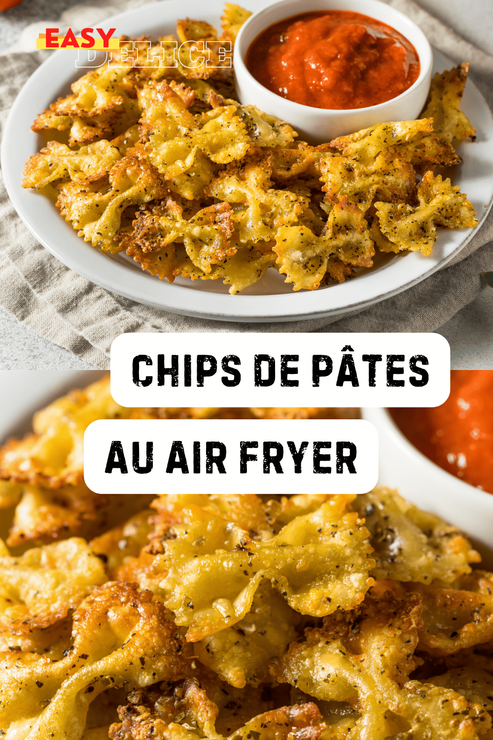 Chips de Pâtes Croustillantes au Airfryer