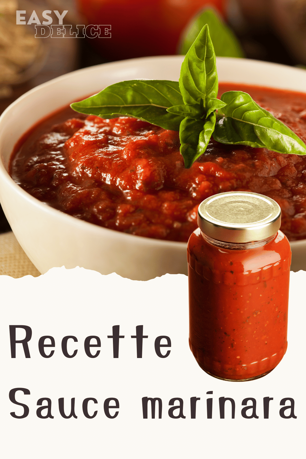 Cette sauce marinara La recette est si simple et délicieuse qu'elle vous fera imaginer d'autres façons de l'utiliser ! Vous ne voudrez plus jamais acheter la version en pot ! C'est si simple et rapide, vous laissant tout le temps d'en préparer bâtonnets de mozzarella ou l'un de vos aliments préférés à tremper.