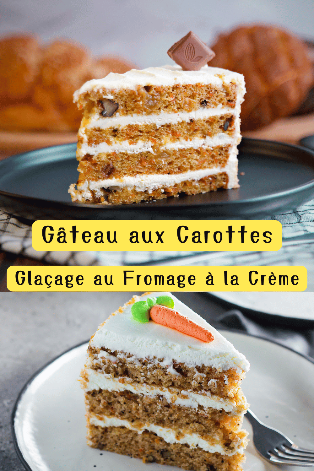 Gâteau aux Carottes avec Glaçage au Fromage à la Crème
