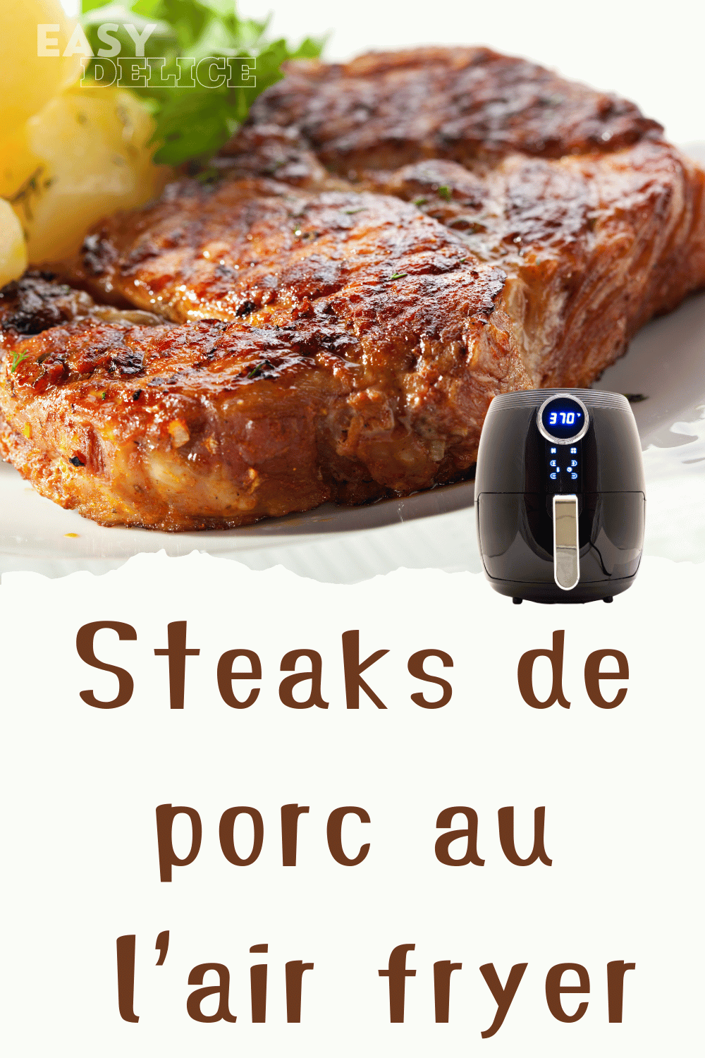 Steaks de porc à l'air fryer