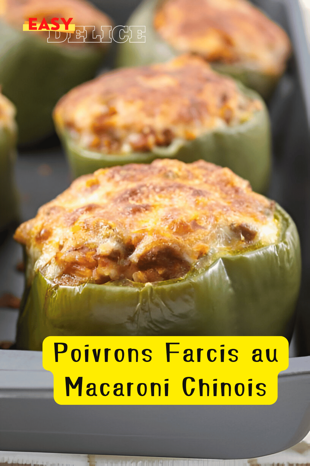 Poivrons Farcis au Macaroni Chinois