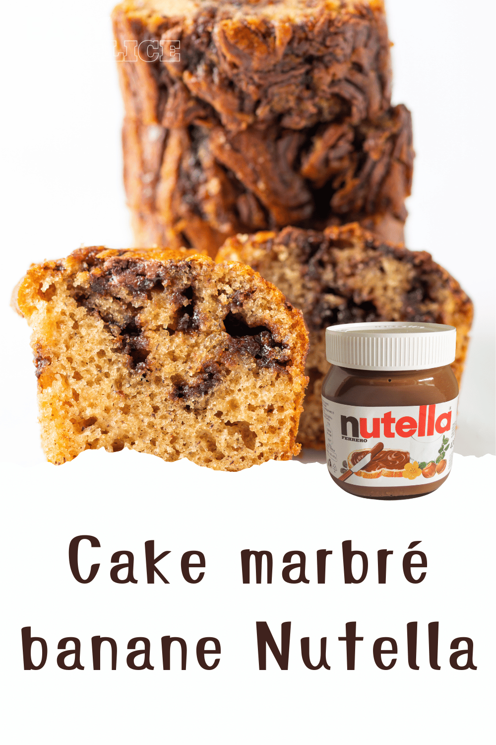 Cake marbré banane Nutella