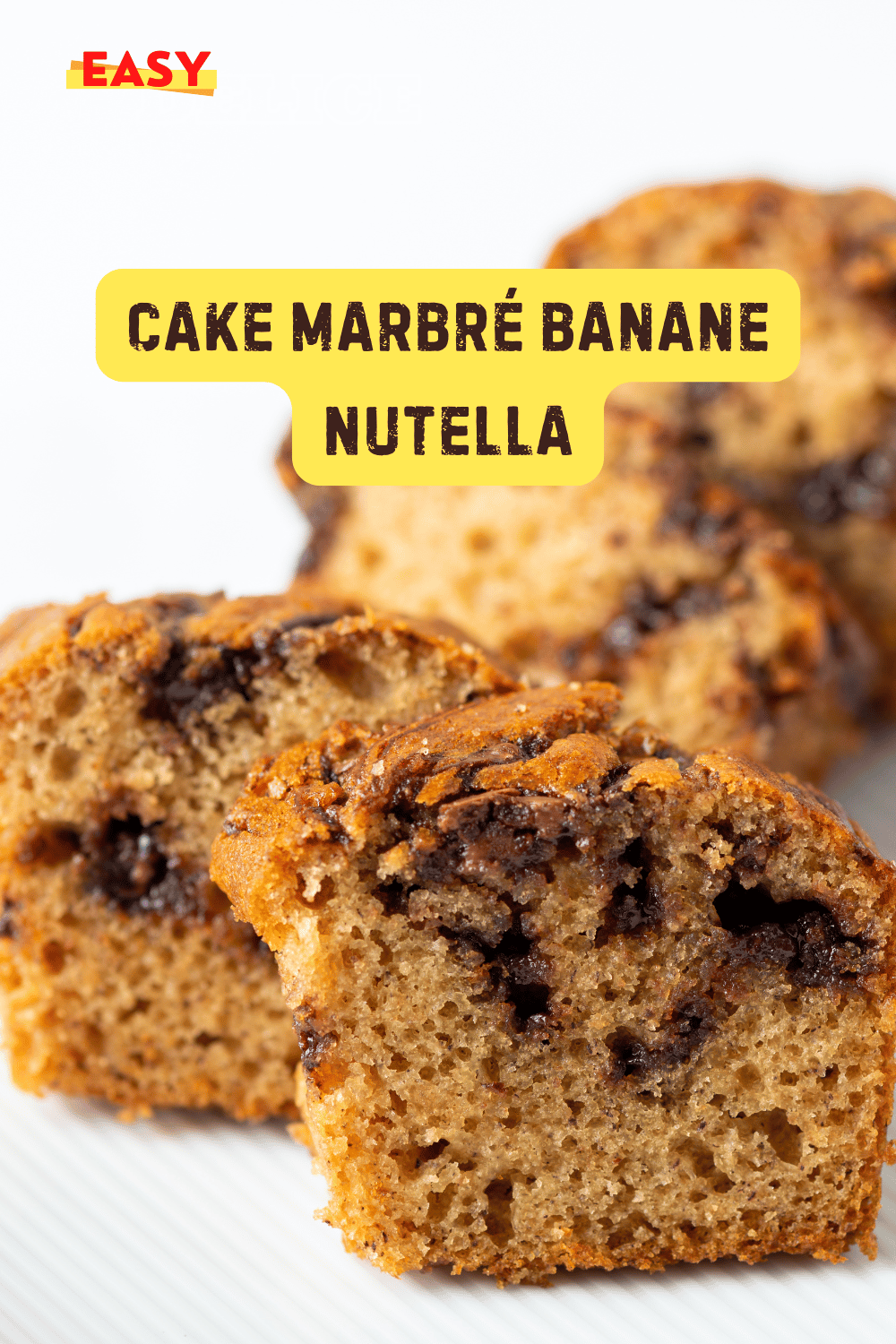 Cake marbré banane Nutella