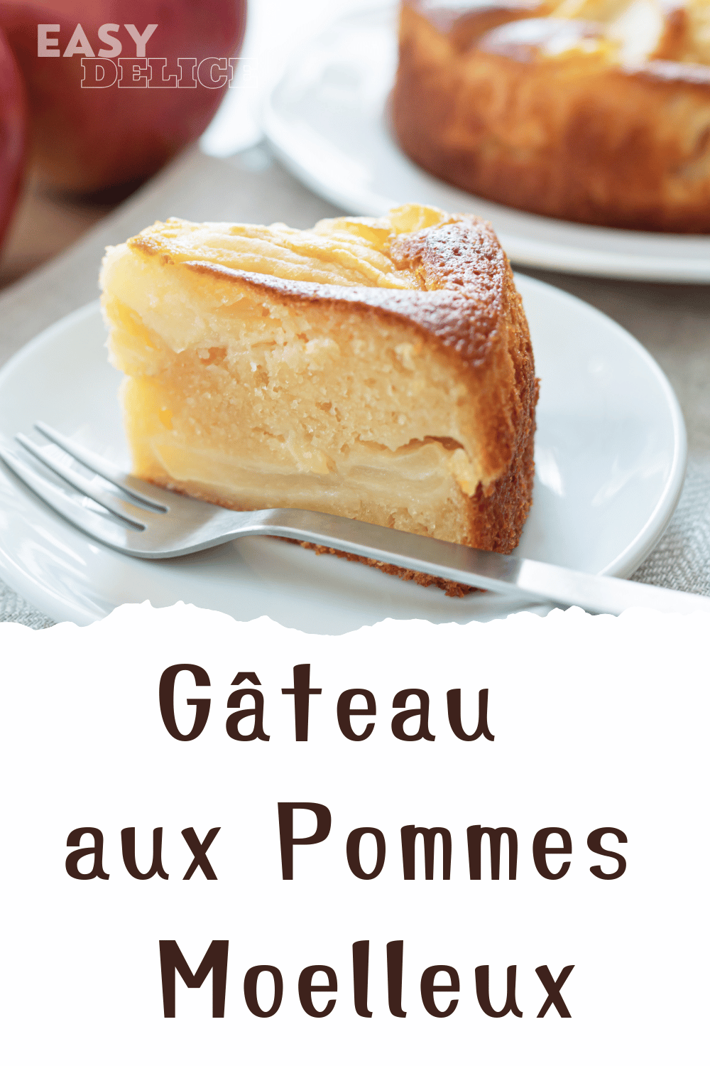 Gâteau aux pommes moelleux et fondant