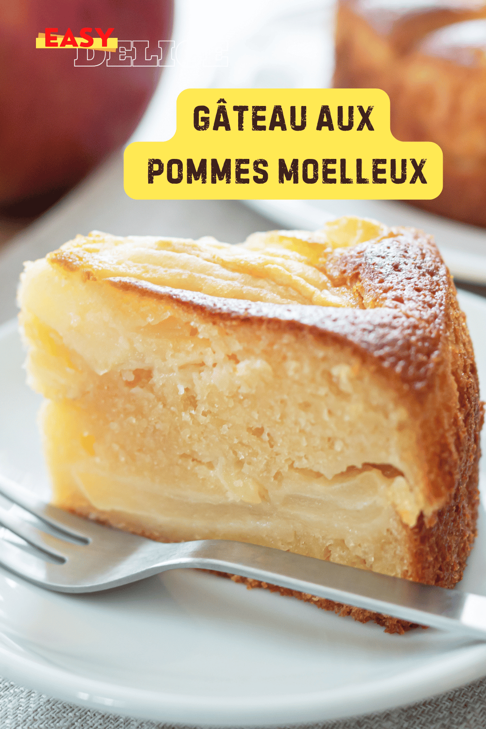 Gâteau aux pommes moelleux et fondant