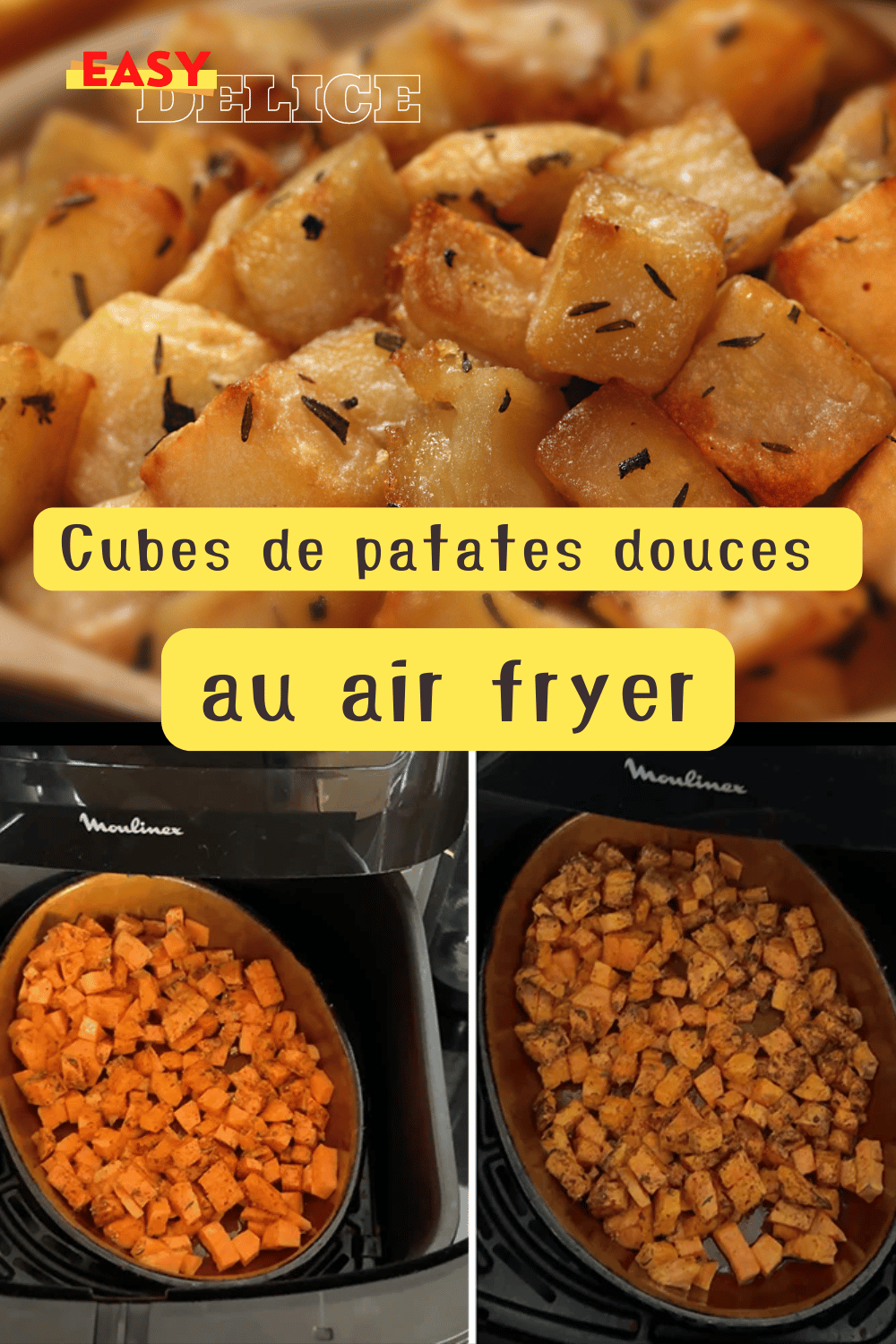 Recette Cubes de patates douces pour friteuse à air