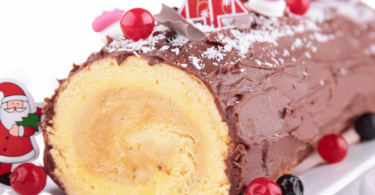 Bûche de Noël au Chocolat et Crème de Marrons