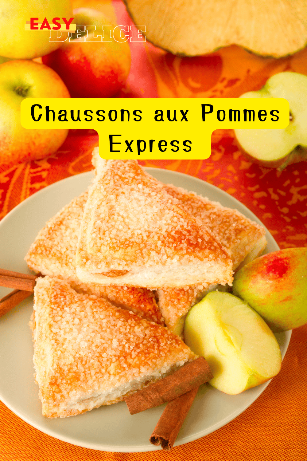 Chaussons aux pommes dorés et croustillants, fourrés de compote de pommes