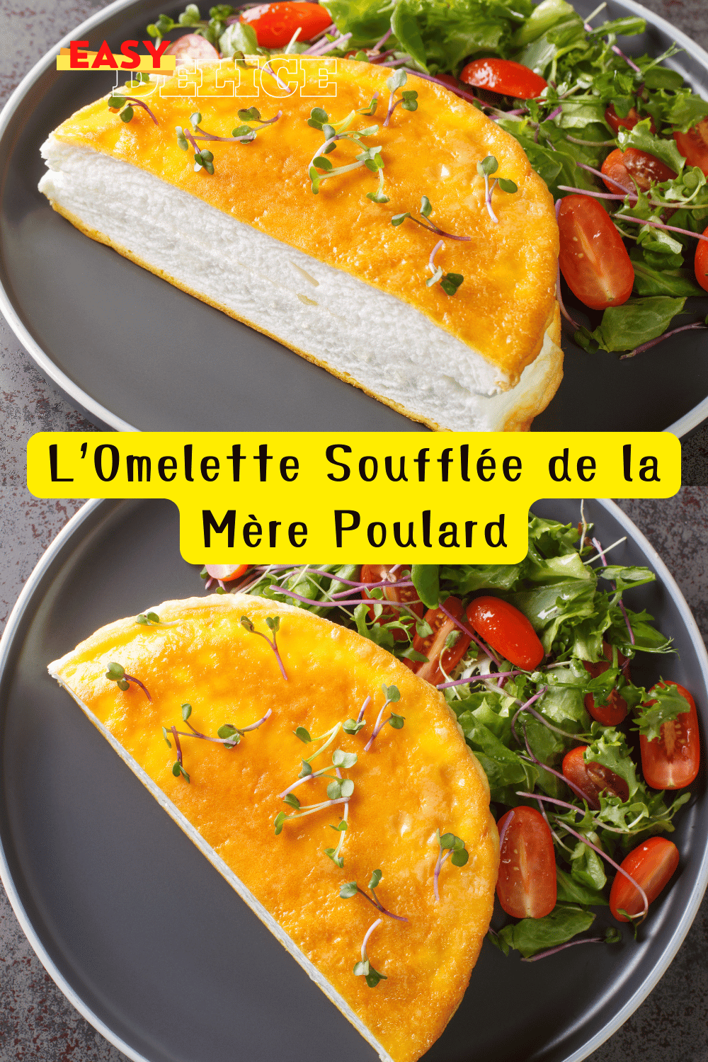  Omelette soufflée de la Mère Poulard, dorée et moelleuse, servie dans une poêle en cuivre.