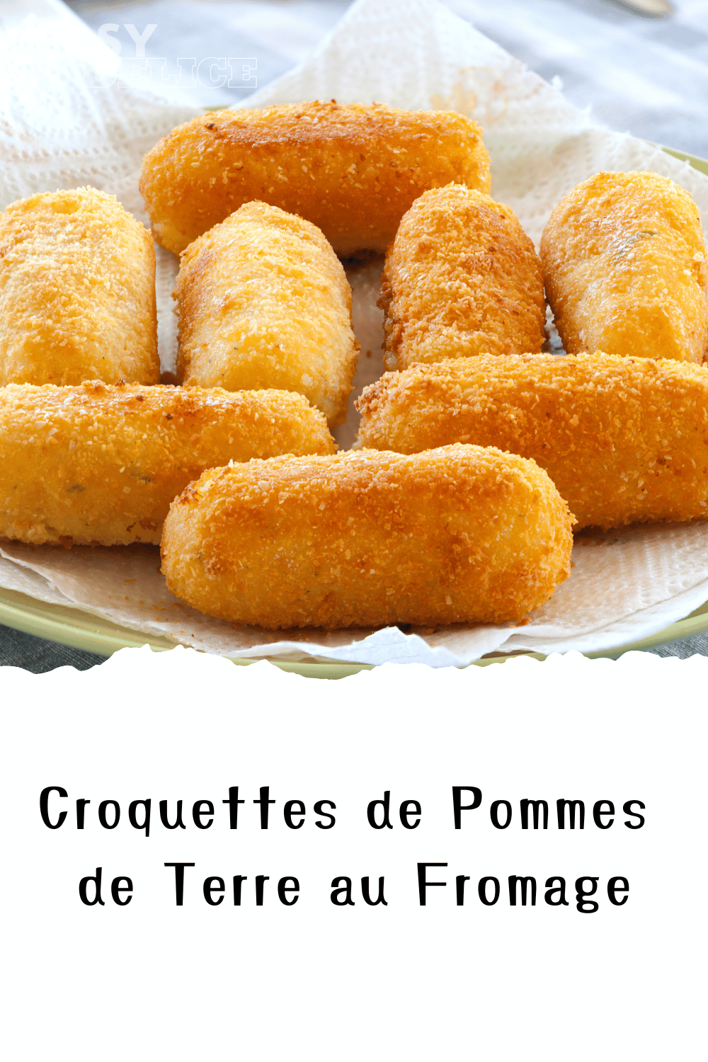 Croquettes de pommes de terre dorées et croustillantes avec un cœur de fromage fondant.