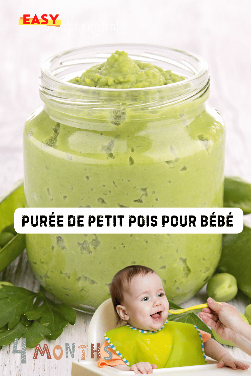 Purée de PETIT POIS pour Bébé (dès 4 mois) 