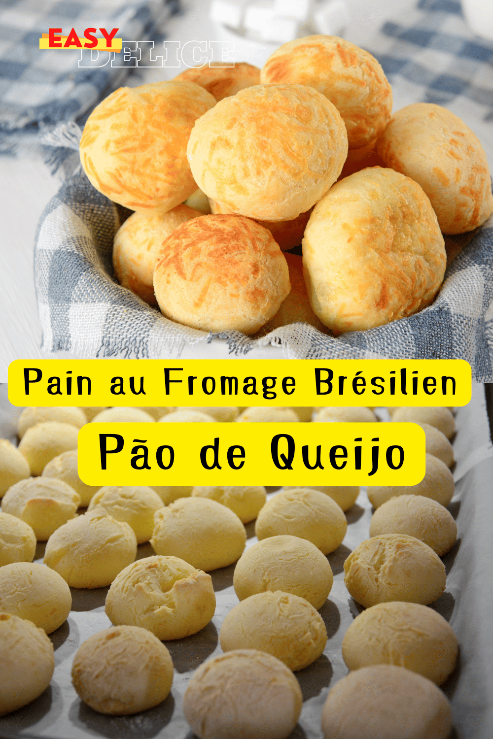 Pão de Queijo moelleux, dorés et croustillants, disposés sur une assiette.