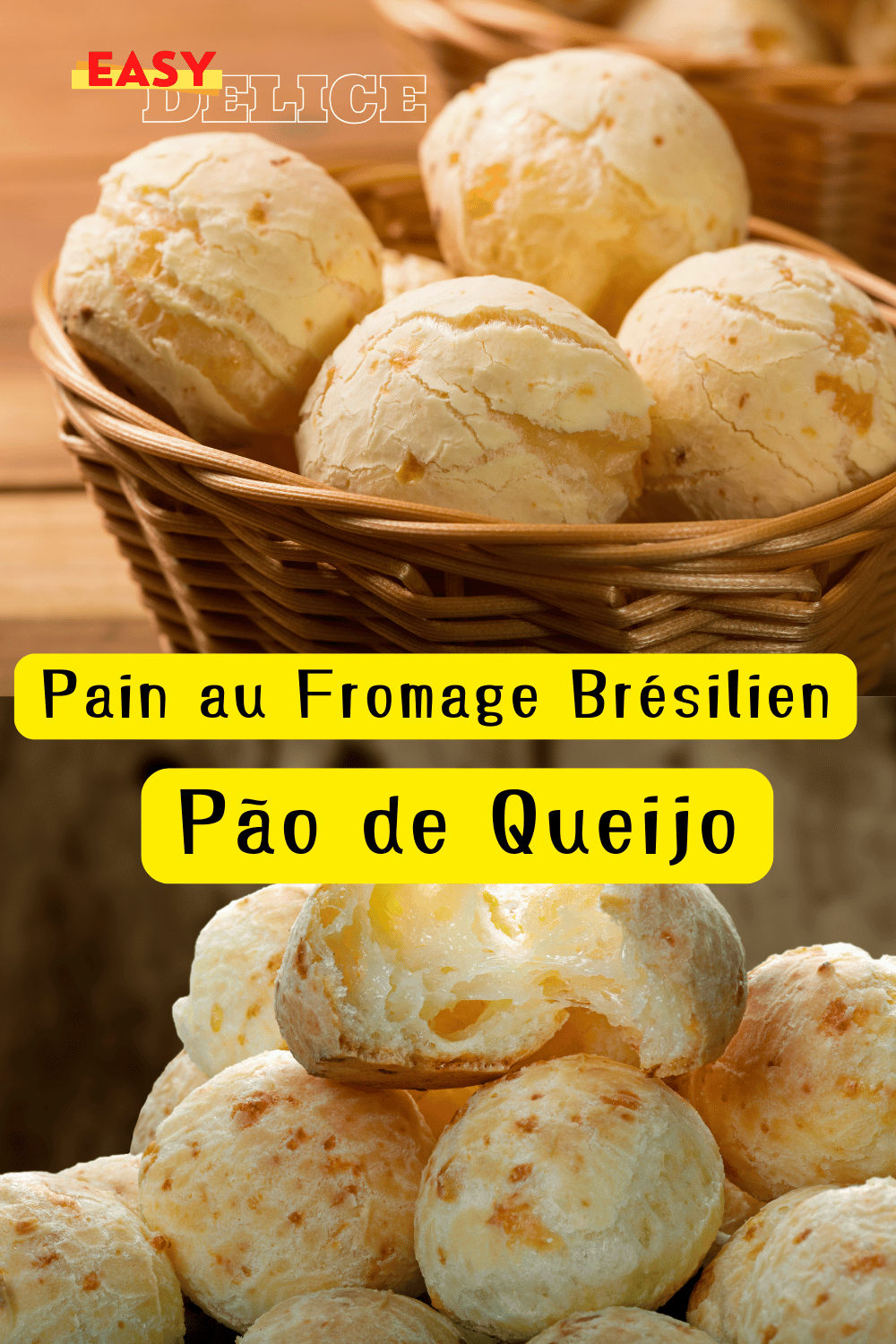 Pão de Queijo moelleux, dorés et croustillants, disposés sur une assiette.