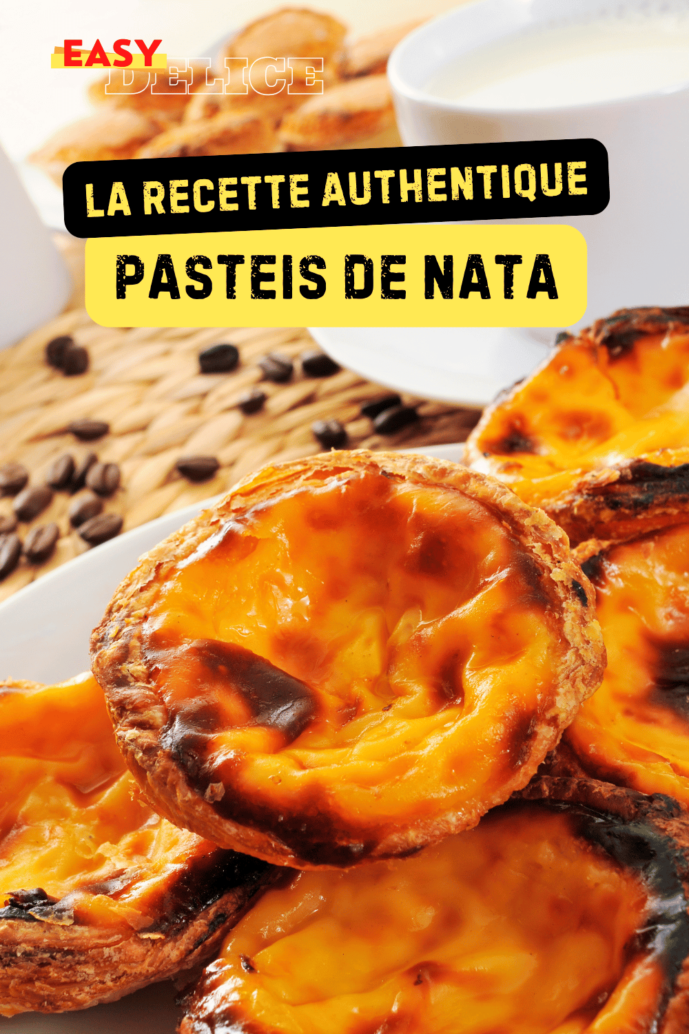 Pasteis de nata dorés et crémeux avec une touche de cannelle, prêts à être dégustés