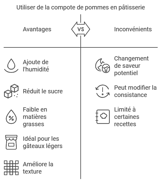 Différents substituts de beurre comme le yaourt, compote, et huile pour pâtisserie