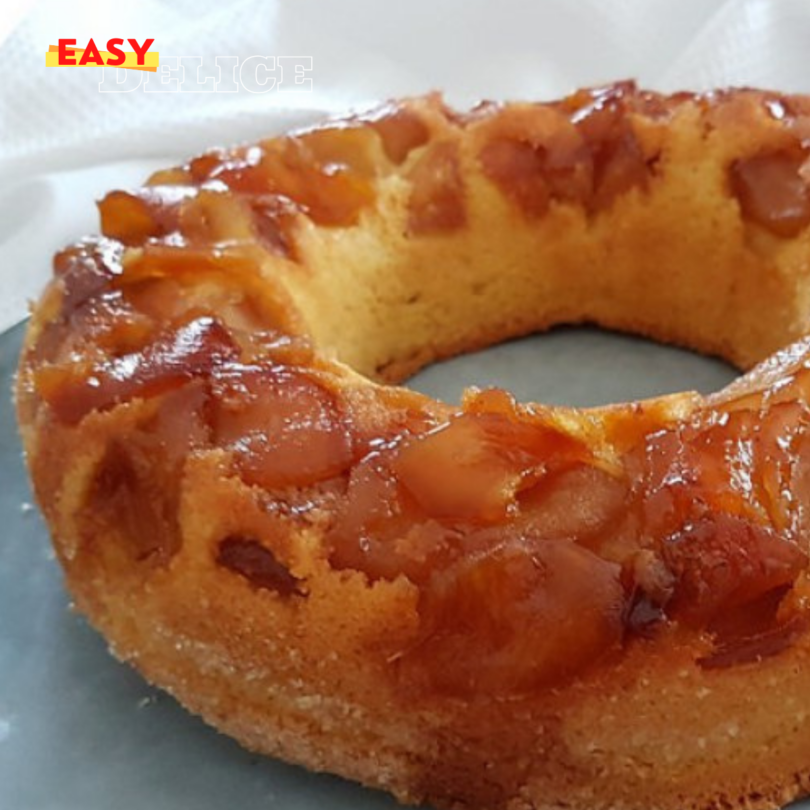 gâteau aux pommes caramélisées