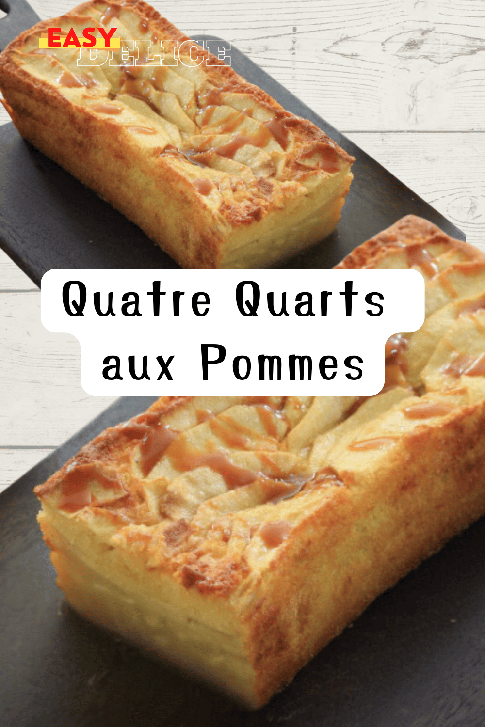 Quatre quarts aux pommes doré et moelleux