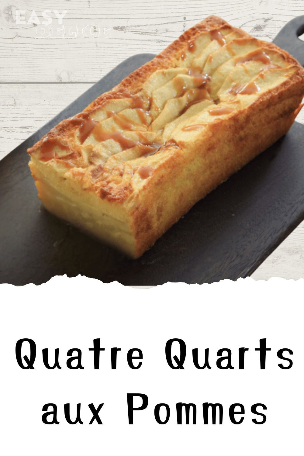 Quatre quarts aux pommes doré et moelleux