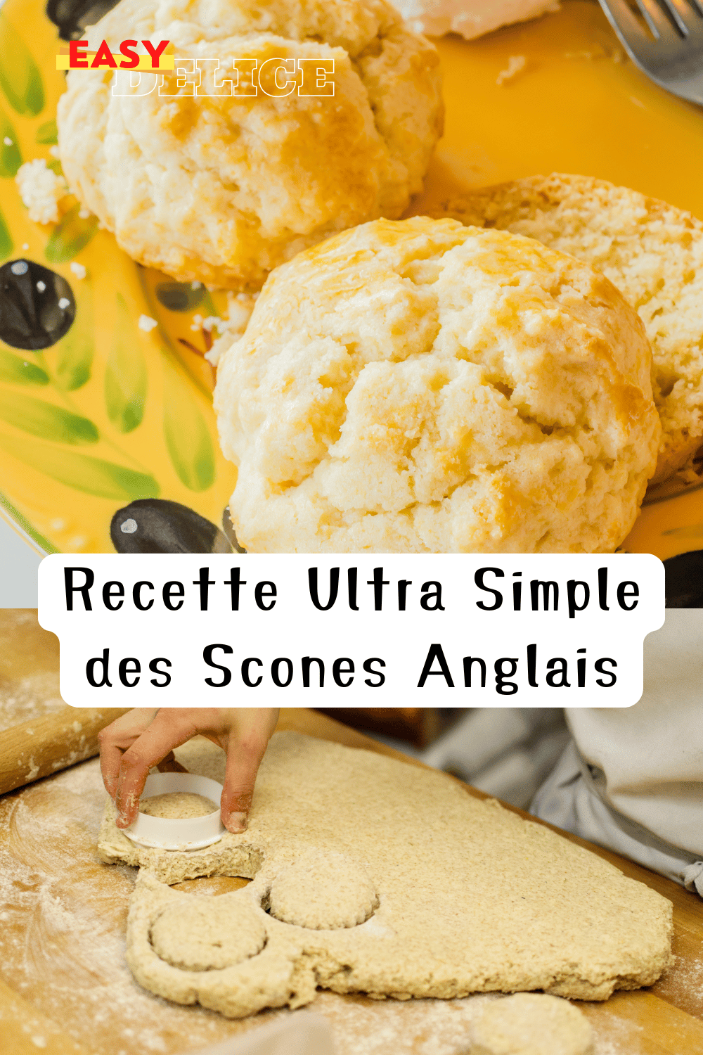 Scones anglais dorés, servis avec beurre, confiture et thé