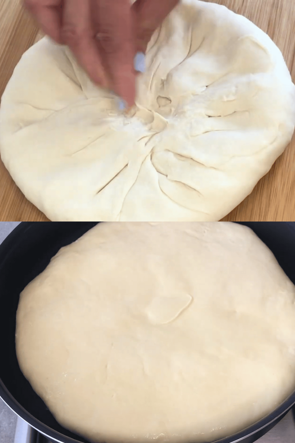 Pain de pommes de terre farci de fromage fondu, servi chaud et moelleux.