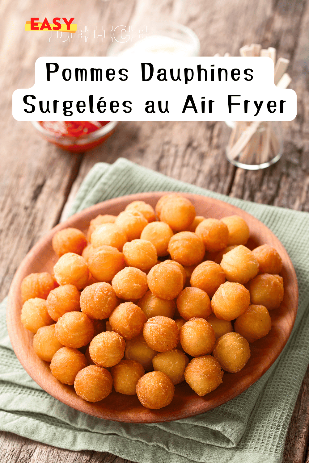 Pommes dauphines dorées et croustillantes, fraîchement sorties de l’Air Fryer.