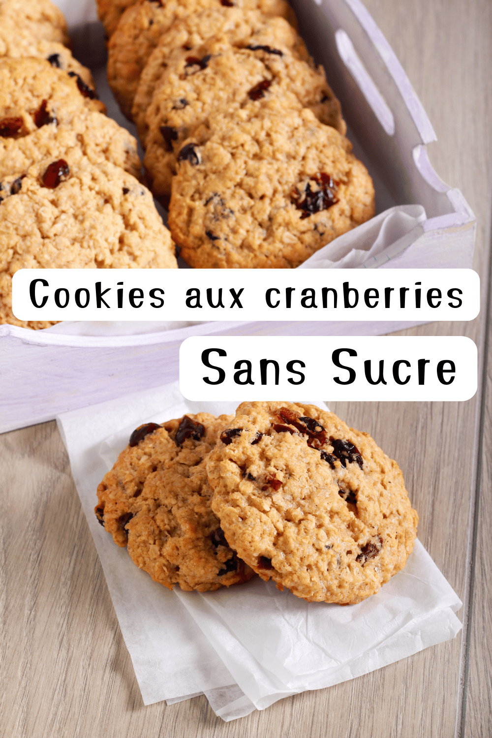 Cookies aux cranberries dorés et moelleux, servis sur une assiette pour un goûter sain.